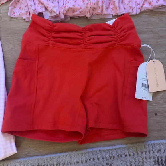 Blogilates Floral Shorts Gingham Legging Babydoll Dress Red Shorts Lot Large NWT - Picture 3 of 8